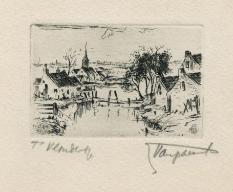 Te Uytkerke, dorpszicht 1934