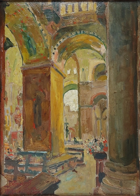 Olieverfschilderij van Gentse kunstenaar Jules Verwest