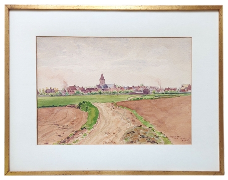 Dorpszicht van Rollegem 1945
