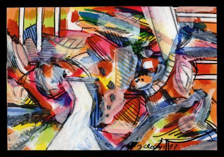 Nieuwjaarskaart, abstractie weg 1997