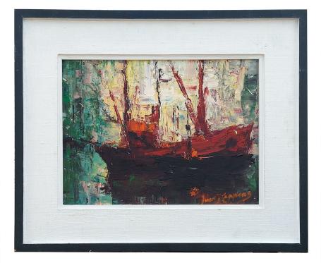 Vissersboot op het water