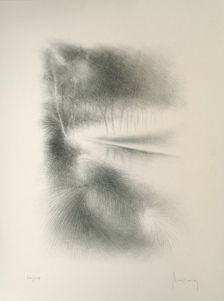 Abstraherende bomenrij uit de VRIJMETSELARIJ 1985 30/125 MINT