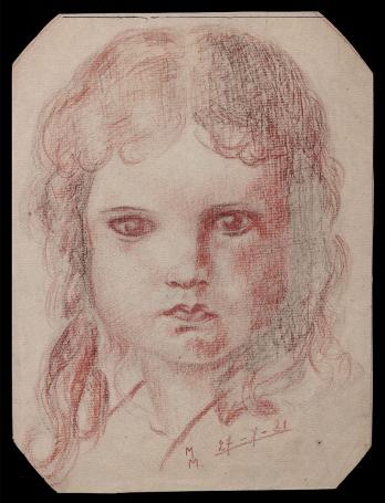 Tekening, Het lieflijk jong meisje 1931