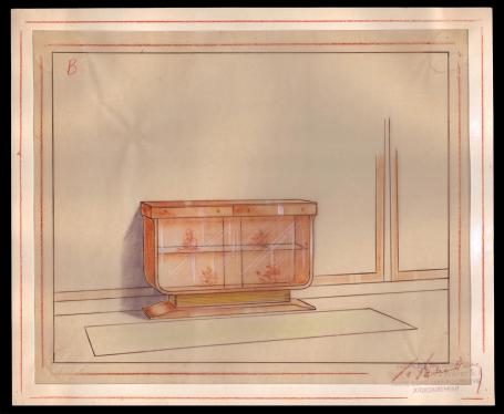 Art Deco vitrinekast/buffet