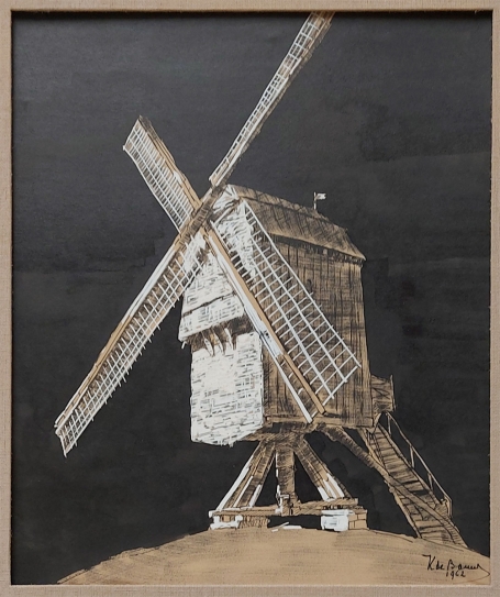Tekening van de Belgische kunstenaar Karel de Bauw