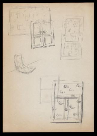 Tekening L, klinken en deuren