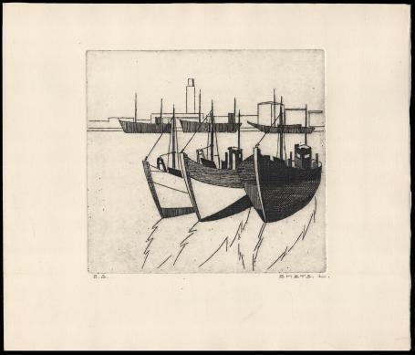 3 vissersboten in de Oostendse haven E.A.