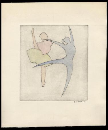 Gestileerde ingekleurde danseressen