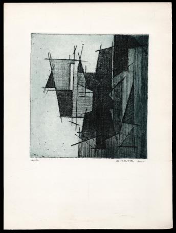 Zwarte lijnen en vlakken E.A.