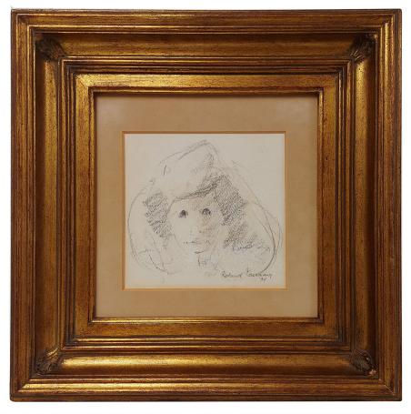 Tekening, het meisjeshoofdje 1985