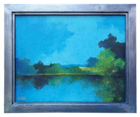 Landschap aan het meer 24 06 84