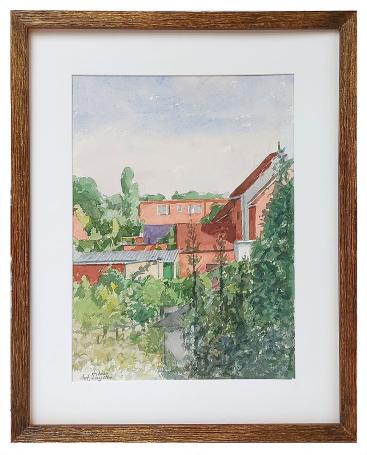 Door het raam achter huizen, Ten Dorpe Wommelgem 2001