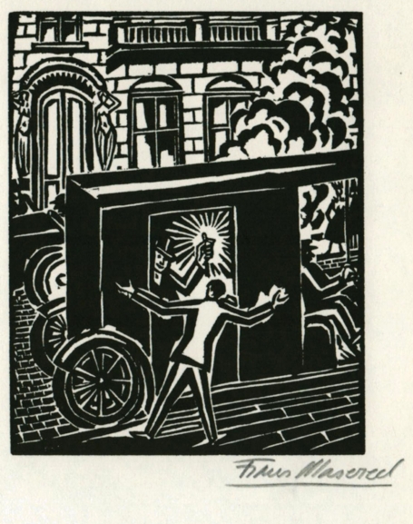 Woodcut by Belgian artist Frans Masereel from the work le soleil 1919