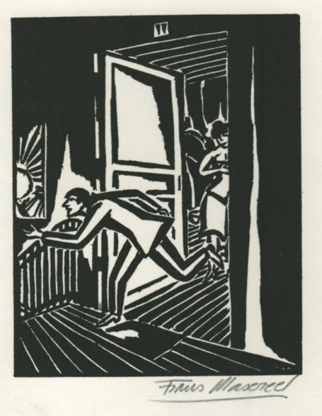 Woodcut by Belgian artist Frans Masereel from the work le soleil from 1919