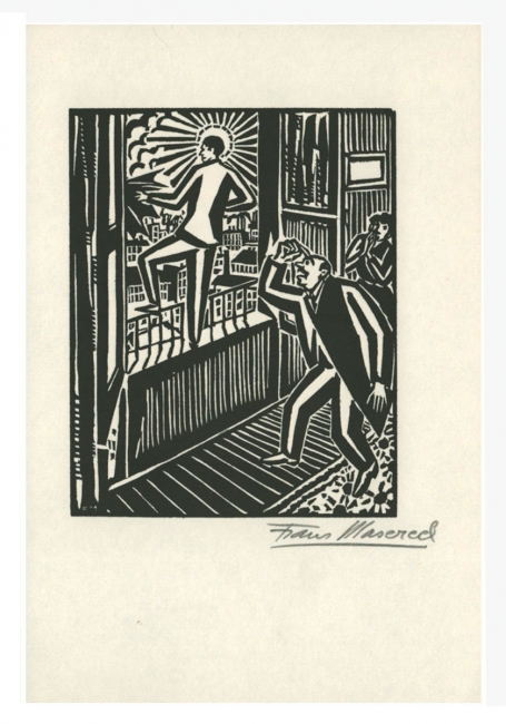 Houtsnede van Belgische kunstenaar Frans Masereel kopen