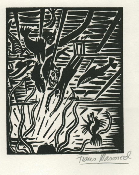 Woodcut by Belgian artist Frans Masereel Le Soleil