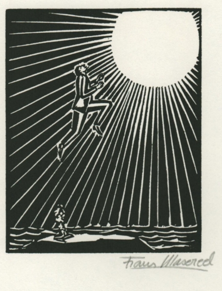 Woodcut by Belgian artist Frans Masereel Le Soleil