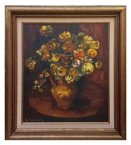 Stilleven Bloemen op tafel