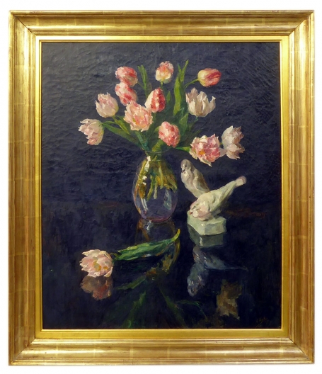 Stilleven "De duifjes" – Oil on canvas – Leo Engels – 1929