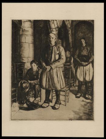 Bretons à l'église