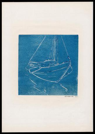 Vissersboot (ets/monotype) blauw