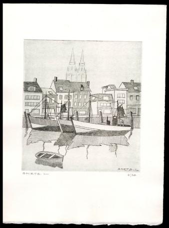 Boten aan de kaai in Oostende 4/20