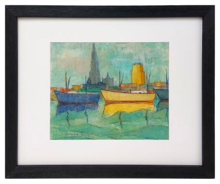 Boten aan de Antwerpse kaai