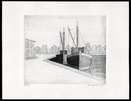 Boten in het Antwerpse dok (zwart) 2/10