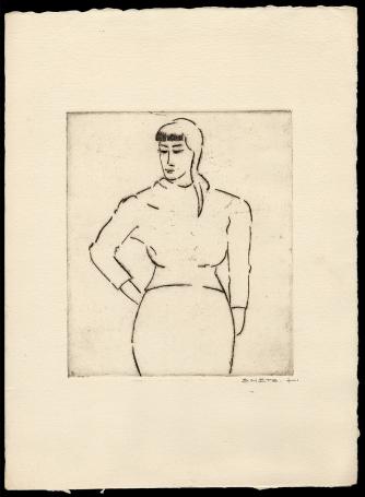 Stoere dame met pony (haarstijl)