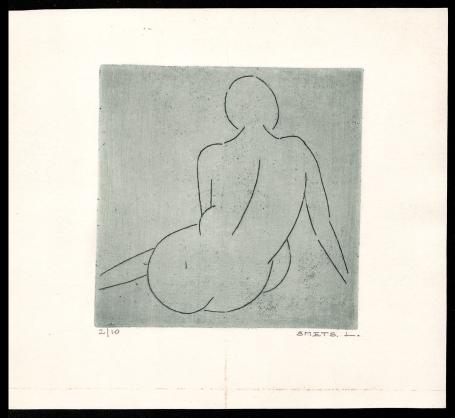 Naakt rustig ruggelings zittend 2/12