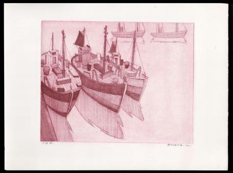 3 vissersboten 1/5 Kl.