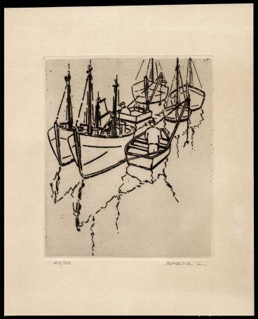 Vissersboten sloep en vissers 43/50