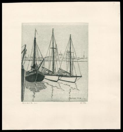 3 zeilbootjes in de Antwerpse haven 6/40