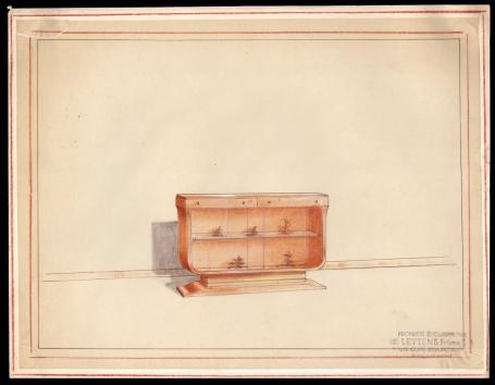 Art Deco-ontwerp voor een vitrinekast/dressoir