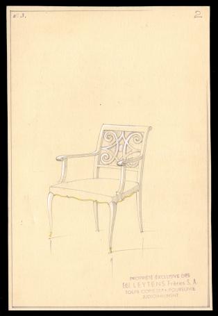 Klassiek Lodewijk XV / Rococo fauteuil-ontwerp