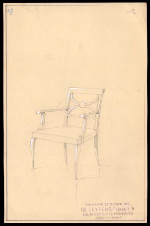 Neoklassiek / Lodewijk XVI- fauteuil, element de Engelse Hepplewhite/Adam-stijl