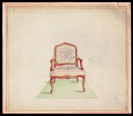 Fauteuil in de Lodewijk XV-stijl, ook wel Rococo genoemd