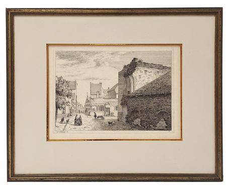 Voormalige doorgang onder de Walburgiskerk 1868