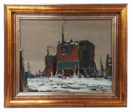 WWoonwagens in de sneeuw