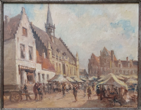 Zicht op Damme van Louis De Saeger