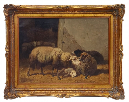 Schaapjes in de stal