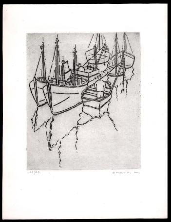 Vissersboten sloep en vissers 41/50