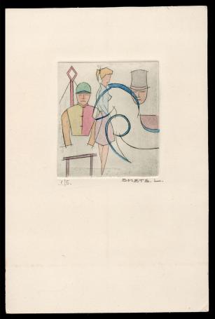 Opgehoogde ets, de paardensport 1/5