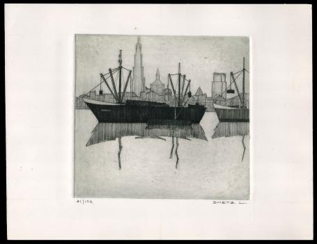 Vrachtschip aan de Antwerpse rede 41/125