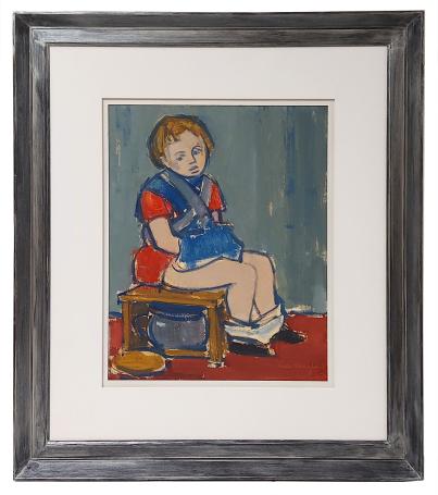 De kleuter op het potje