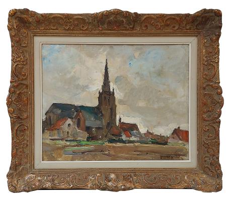 Kerkje op het platte land