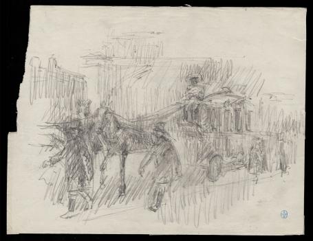 Koets in de Brusselse straten (+/- 1895)