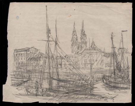 De haven van Brussel (+/- 1895)