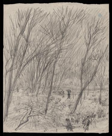 Mensen in het Brusselse park (+/- 1895)