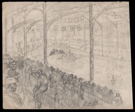 Toeschouwers in de velodroom (+/- 1898)